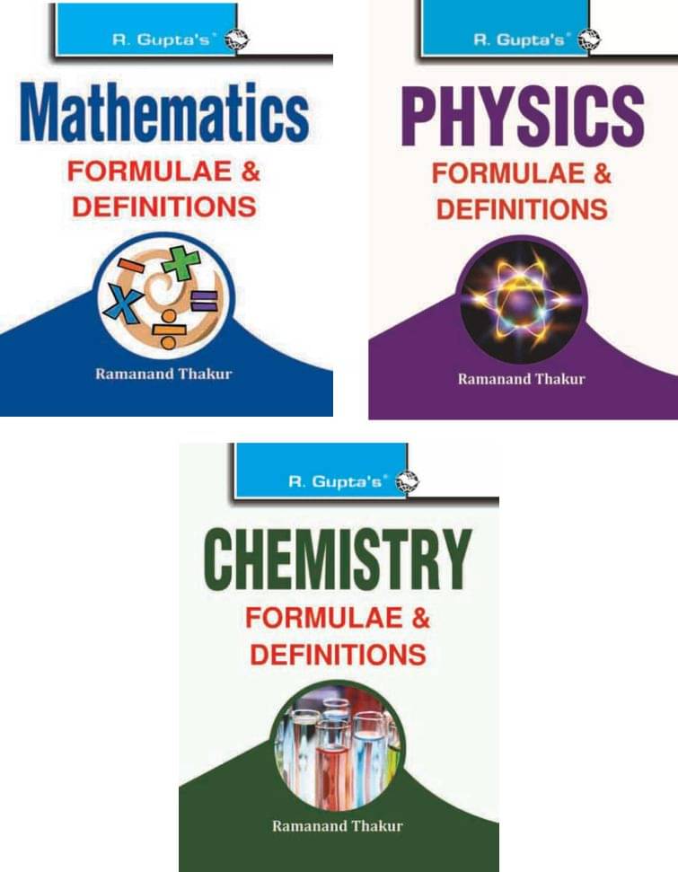     			Physics, Chemistry and Mathematics Formulae & Definitions (Set of 3 Books)