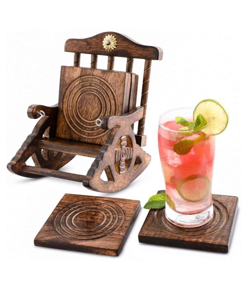    			the furniture store Wood Square Coasters - Pack of 6