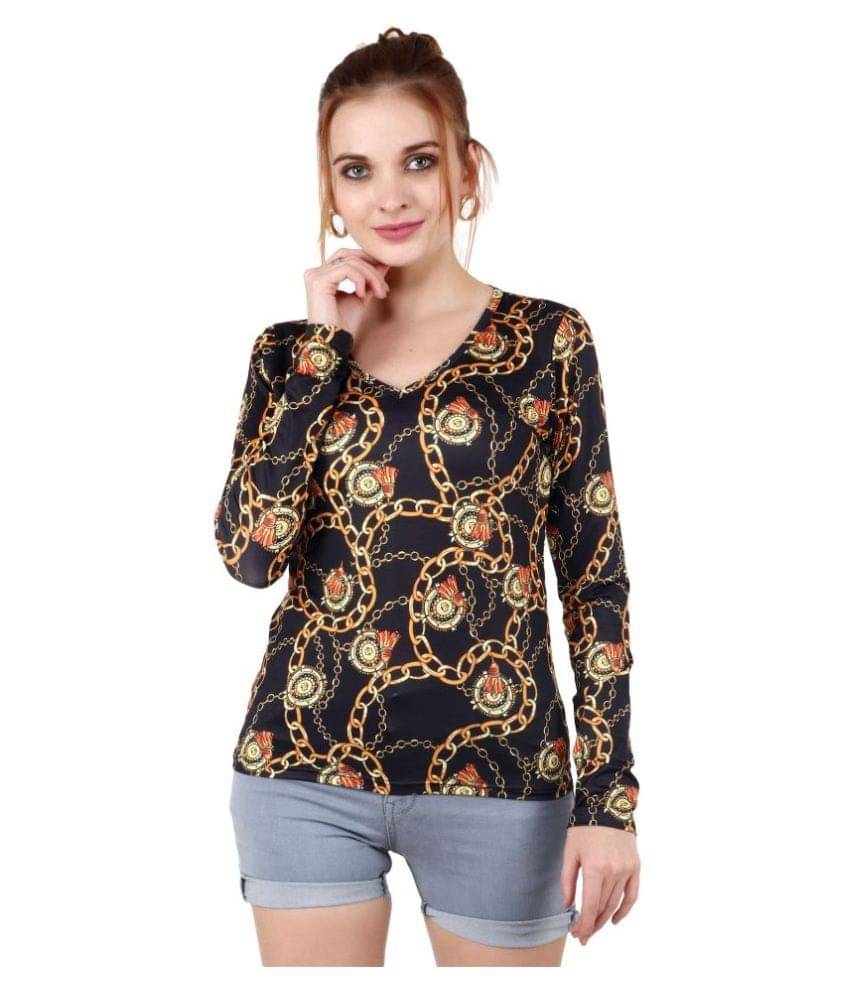     			POPWINGS Women's Polyester Regular Top ( Multicolor )