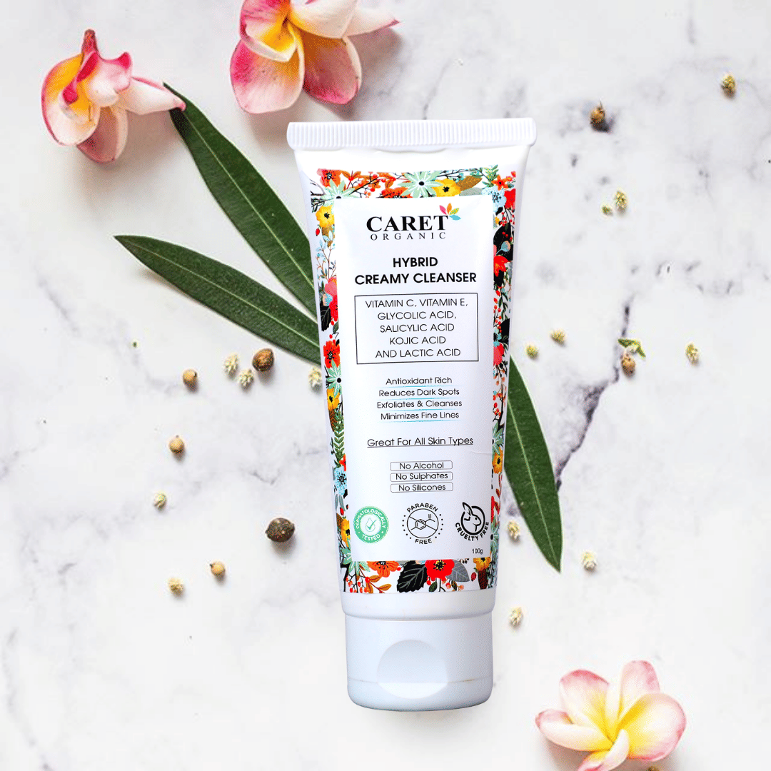 Caret Organic - No Sulphate, Paraben Or Alcohol Hybrid Cream Face Wash - Vitamin C Face Wash 100 mL Caret Organic - No Sulphate, Paraben Or Alcohol Hybrid Cream Face Wash - Vitamin C Face Wash 100 mL