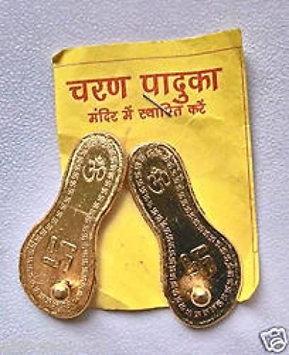     			1 Set Laxmi Charan Paduka - for Wealth & Prosperity - Must Have in Pooja Mandir - Metal