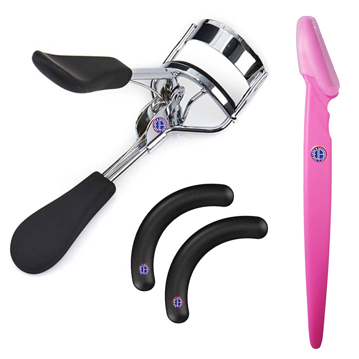     			Ear Lobe & Accessories Eyelash(Curler1pcs+Rubber 2pcs) &Eyebrow Razor1pcs Eyelash Curler 0