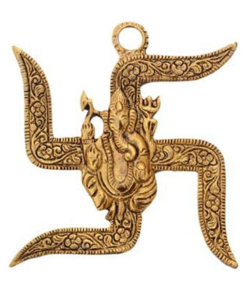    			RK Rudra - Brass Om & Swastik (Pack of 1)