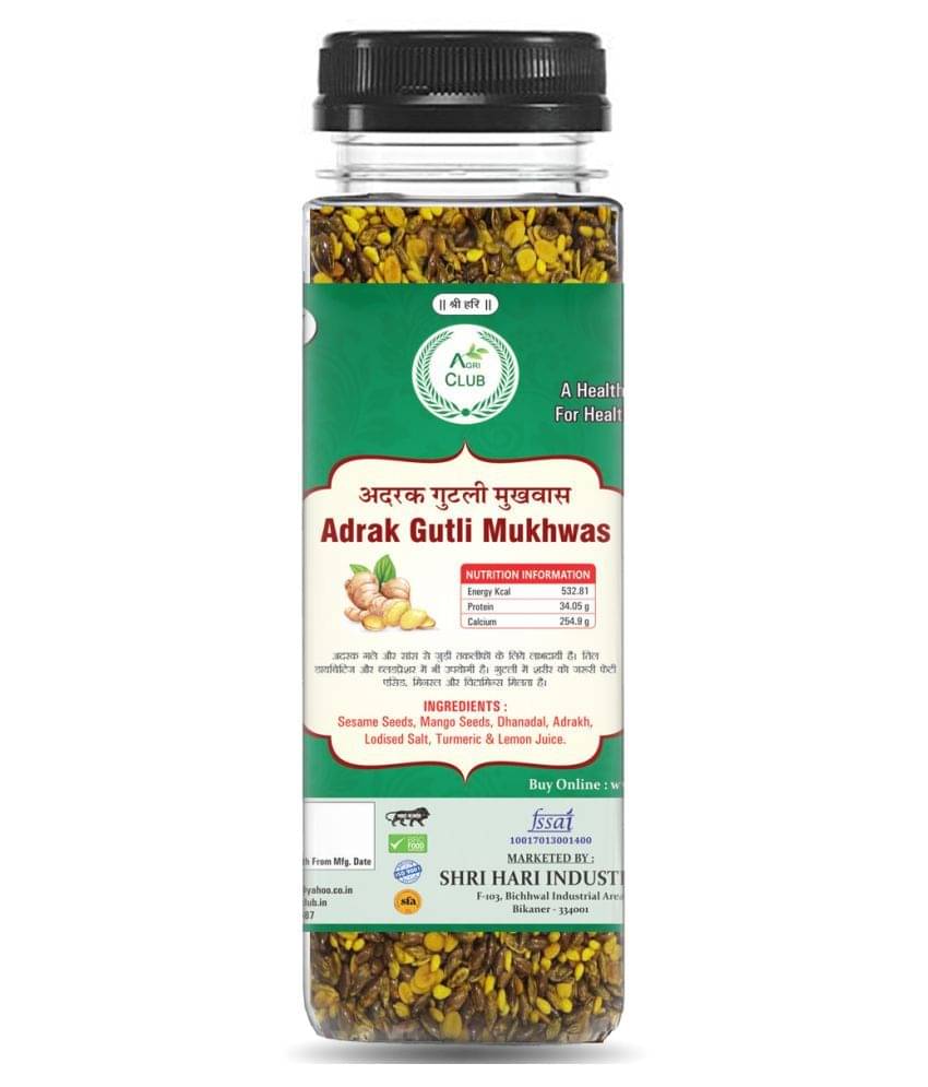     			Agri Club Adrak Gutli Mukhwas 200gm pack of 2 (Each 100gm)