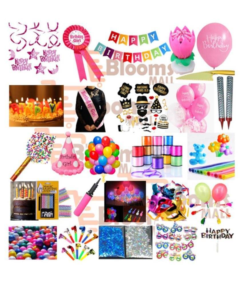Blooms Mall Girl Prime Birthday Decoration Kit (Pack of 25 items) Blooms Mall Girl Prime Birthday Decoration Kit (Pack of 25 items)
