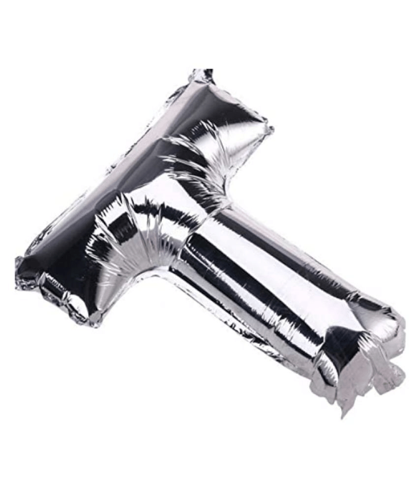     			Blooms Unique Alphabet Foil Balloon -T (Silver)