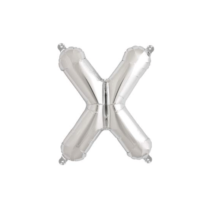     			Blooms Unique Alphabet Foil Balloon -X (Silver)