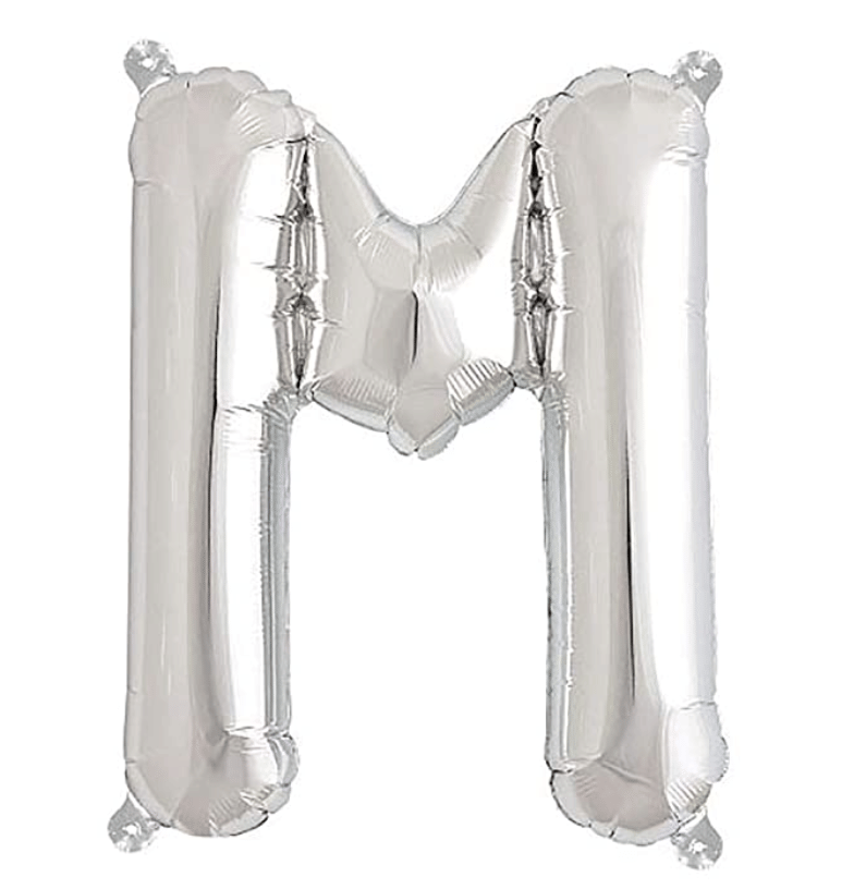     			Blooms Unique Alphabet Foil Balloon -M (Silver)