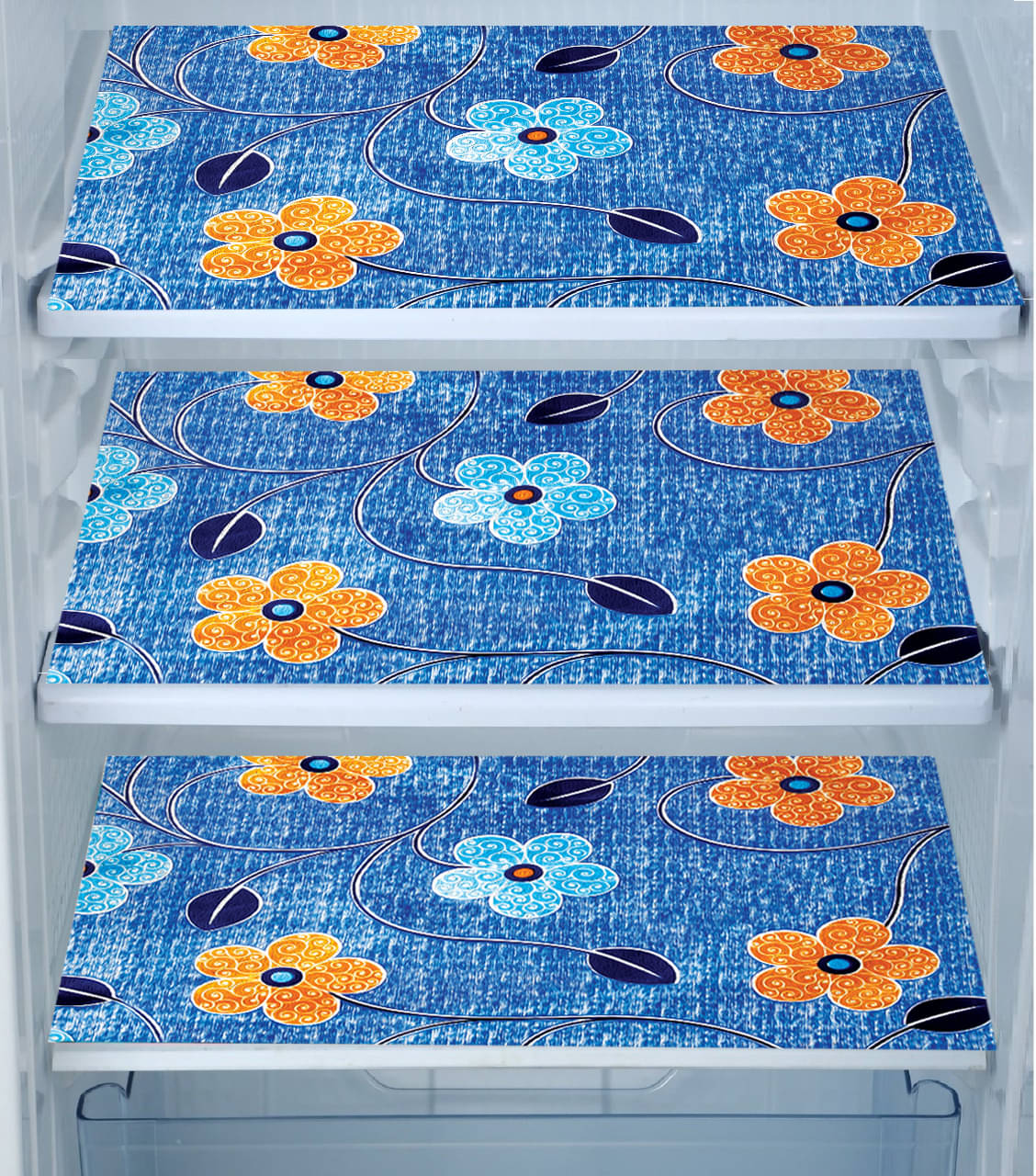 E-Retailer Set of 3 PVC Yellow Fridge Mats E-Retailer Set of 3 PVC Yellow Fridge Mats