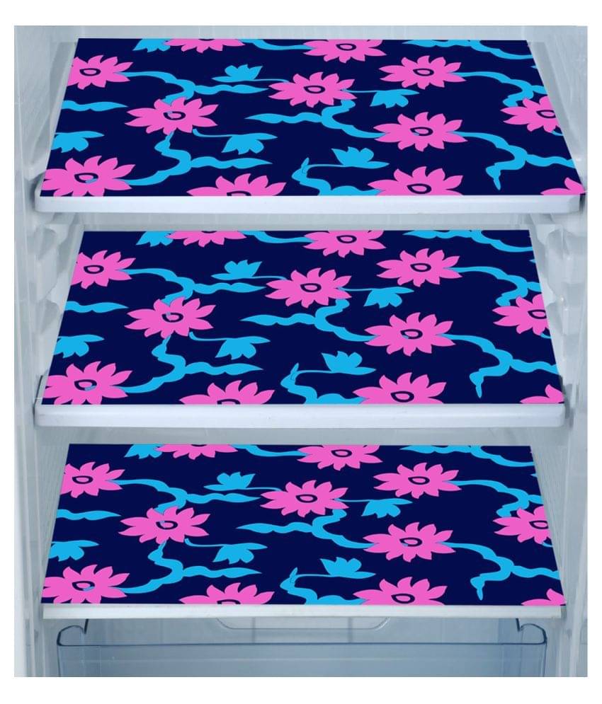 E-Retailer Set of 3 PVC Pink Fridge Mats E-Retailer Set of 3 PVC Pink Fridge Mats
