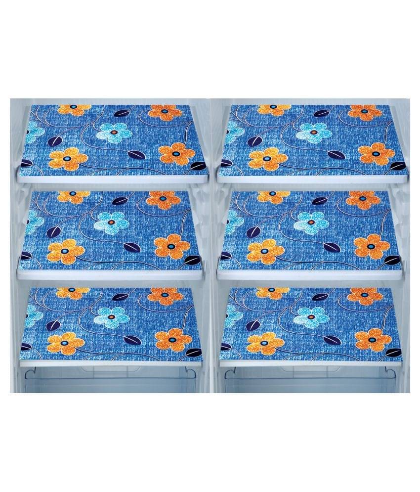 E-Retailer Set of 6 PVC Yellow Fridge Mats E-Retailer Set of 6 PVC Yellow Fridge Mats