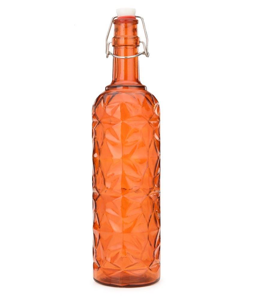     			Afast Glass Water Bottle, Orange, Pack Of 1, 1000 ml