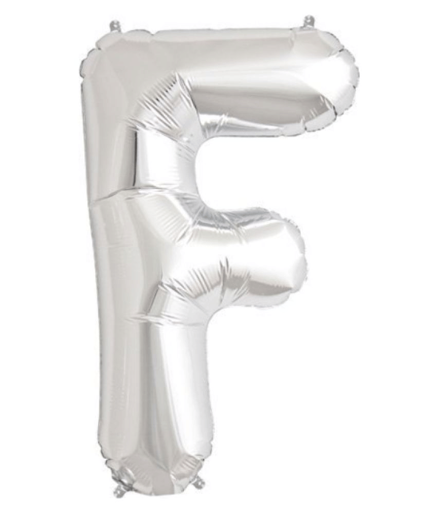     			Blooms Unique Alphabet Foil Balloon -F (Silver)