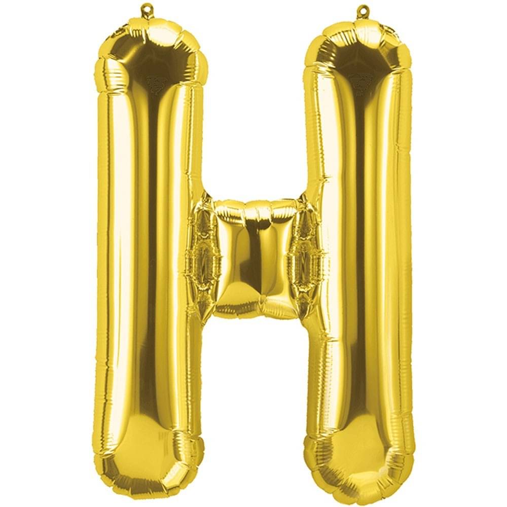     			Blooms Unique Alphabet Foil Balloon -H (Golden)