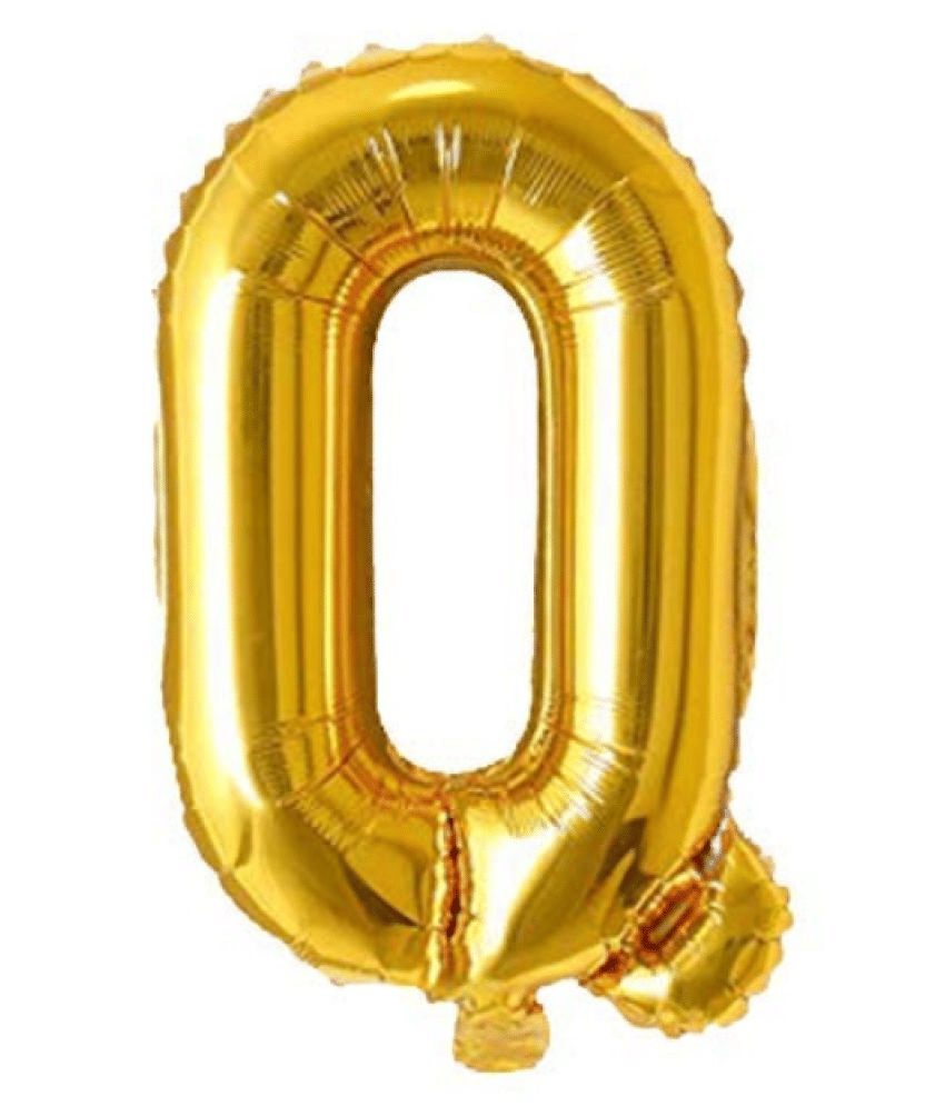     			Blooms Unique Alphabet Foil Balloon -Q (Golden)
