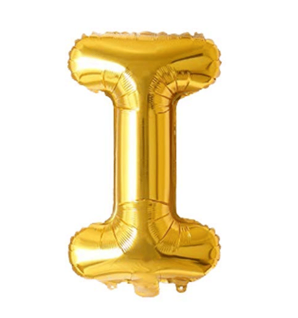     			Blooms Unique Alphabet Foil Balloon -I (Golden)