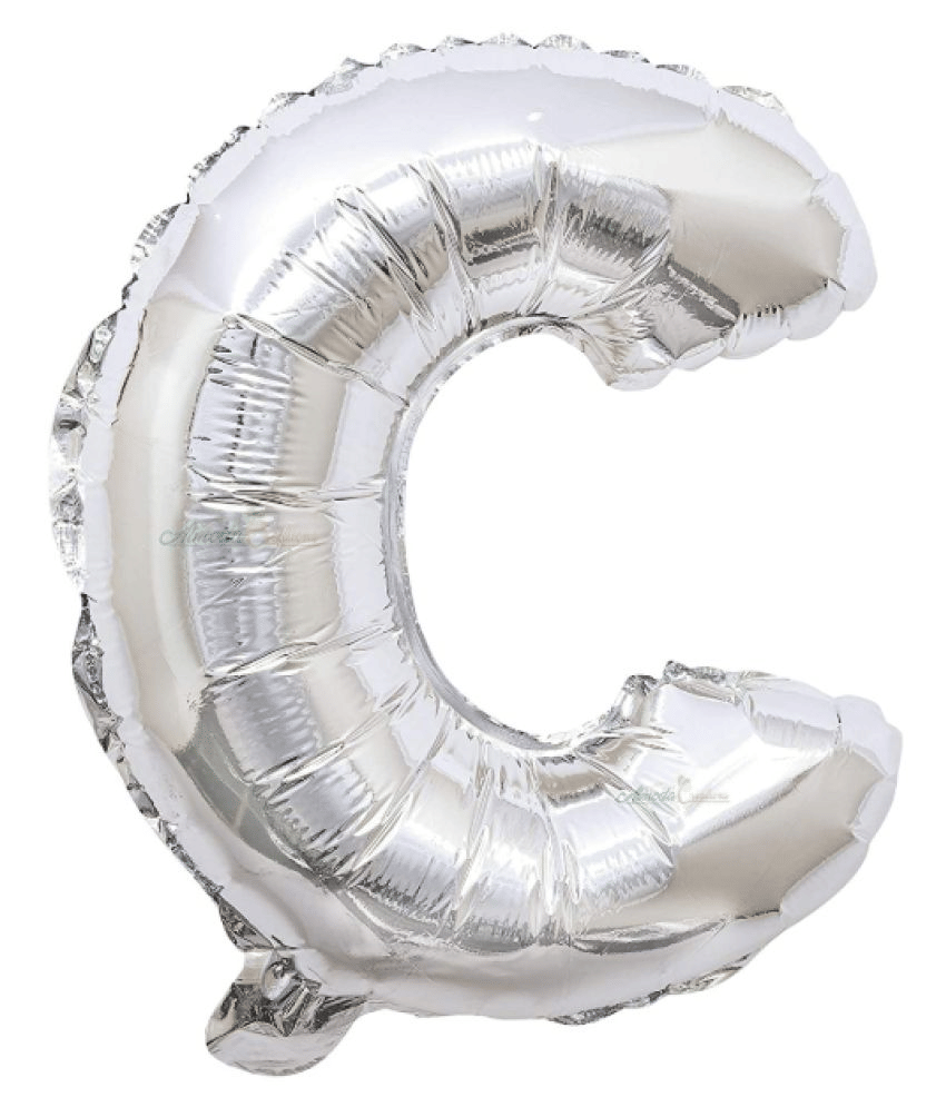     			Blooms Unique Alphabet Foil Balloon -C (Silver)