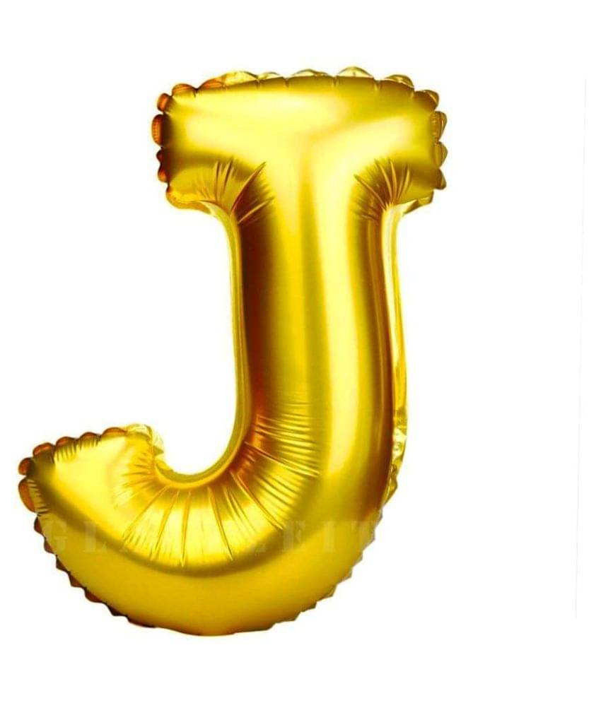     			Blooms Unique Alphabet Foil Balloon -J (Golden)