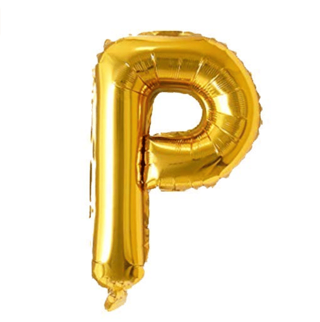     			Blooms Unique Alphabet Foil Balloon -P (Golden)