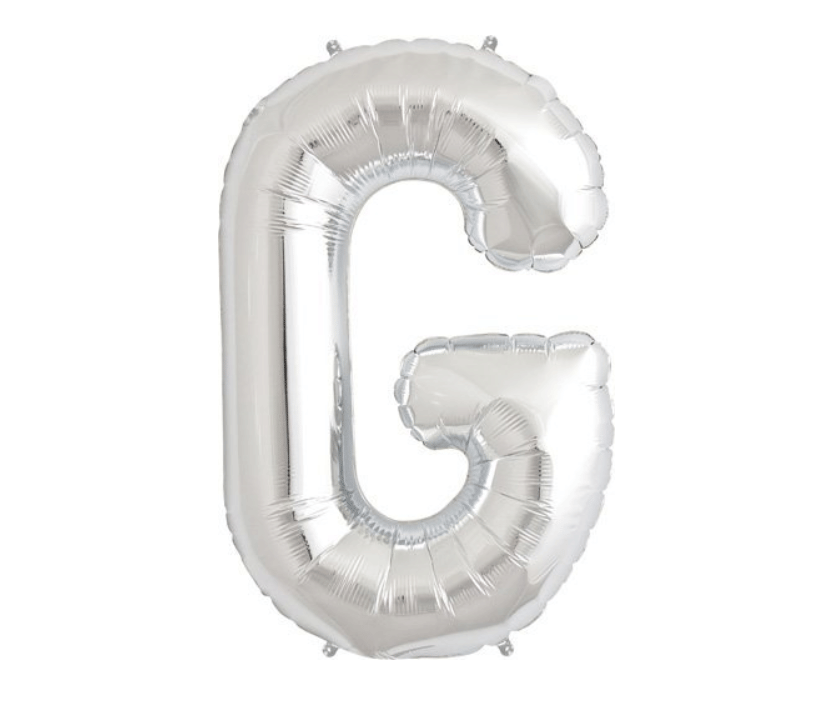     			Blooms Unique Alphabet Foil Balloon -G (Silver)