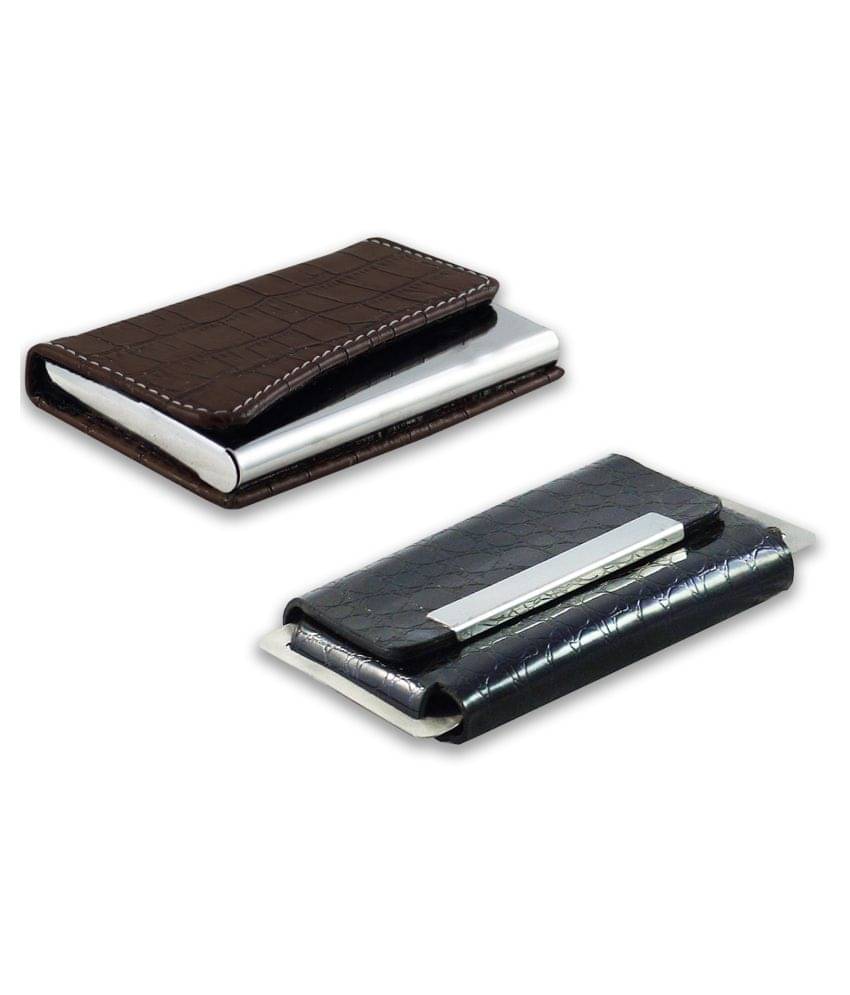 auteur A16-41 Multicolor Artificial Leather Professional Looking Visiting Card Holders for Men and Women Set of 2 (upto 10 Cards Capacity) auteur A16-41 Multicolor Artificial Leather Professional Looking Visiting Card Holders for Men and Women Set of 2 (upto 10 Cards Capacity)