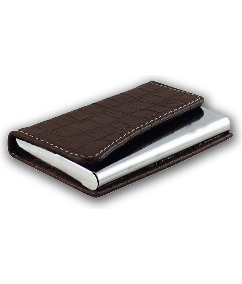 auteur A16-41 Multicolor Artificial Leather Professional Looking Visiting Card Holders for Men and Women Set of 2 (upto 10 Cards Capacity)