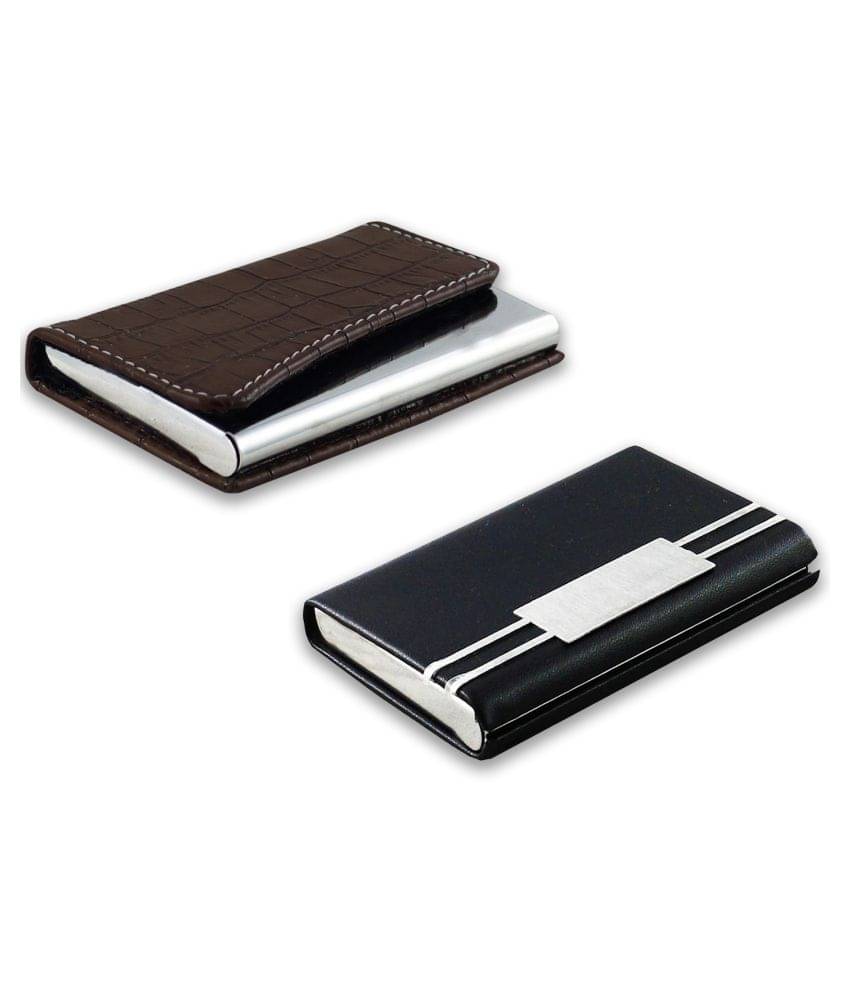 auteur A16-50 Multicolor Artificial Leather Professional Looking Visiting Card Holders for Men and Women Set of 2 (upto 10 Cards Capacity) auteur A16-50 Multicolor Artificial Leather Professional Looking Visiting Card Holders for Men and Women Set of 2 (upto 10 Cards Capacity)
