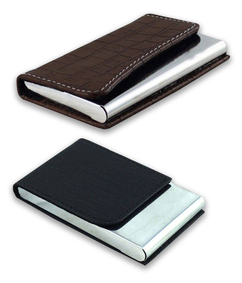 auteur A16-63 Multicolor Artificial Leather Professional Looking Visiting Card Holders for Men and Women Set of 2 (upto 10 cards Capacity) auteur A16-63 Multicolor Artificial Leather Professional Looking Visiting Card Holders for Men and Women Set of 2 (upto 10 cards Capacity)