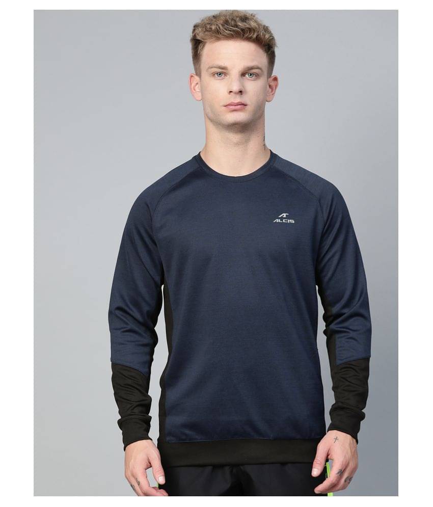 Alcis Blue Polyester Sweatshirt Single Pack Alcis Blue Polyester Sweatshirt Single Pack