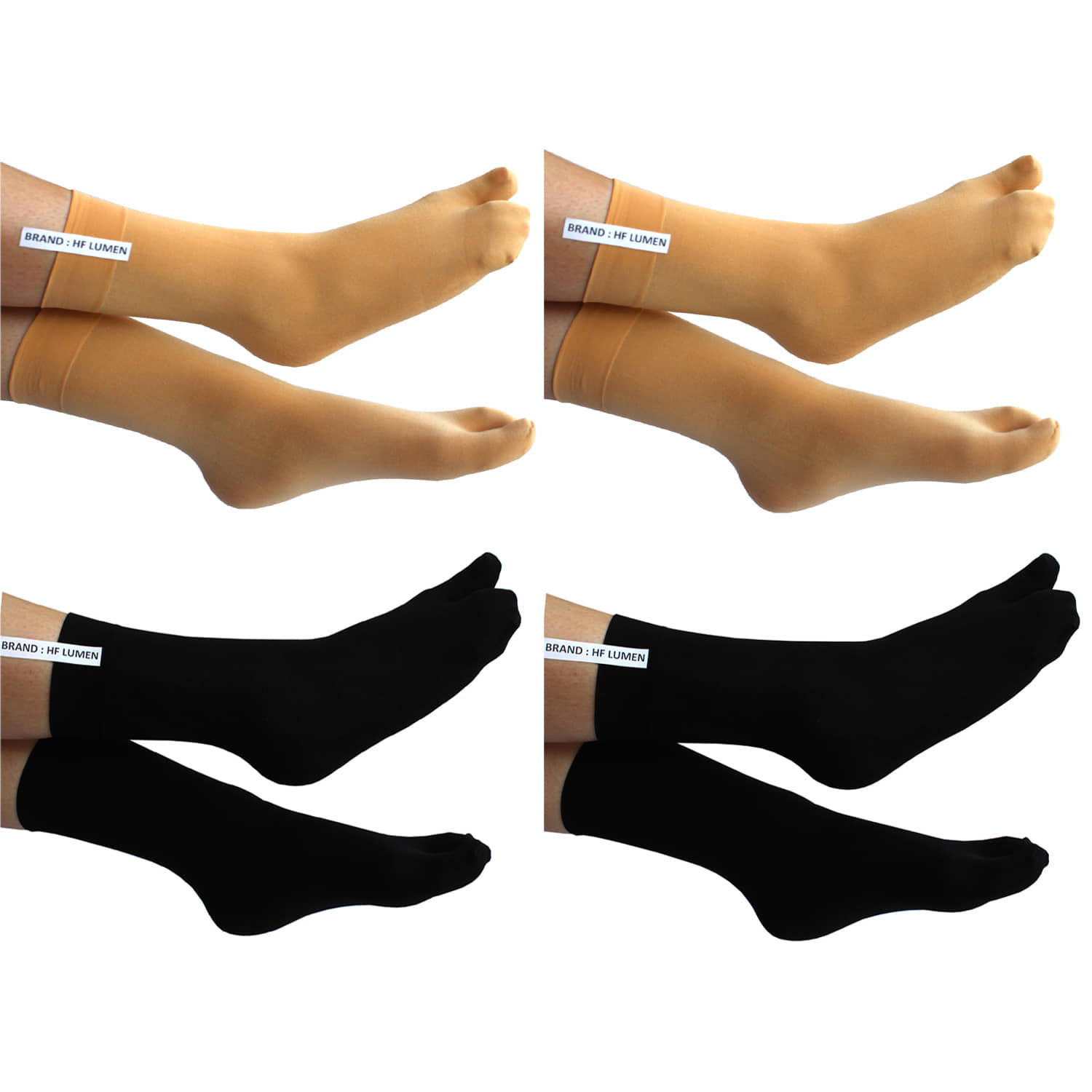 HF LUMEN - Multicolor Spandex Women's Mid Length Socks ( Pack of 4 ) - Socks | Buy online on ZillyBuy