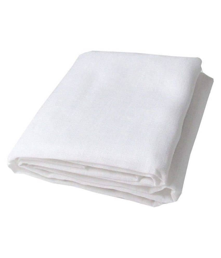 Makhanchor White Linen Unstitched Shirt pc Single - Unstitched Fabrics | Buy online on ZillyBuy