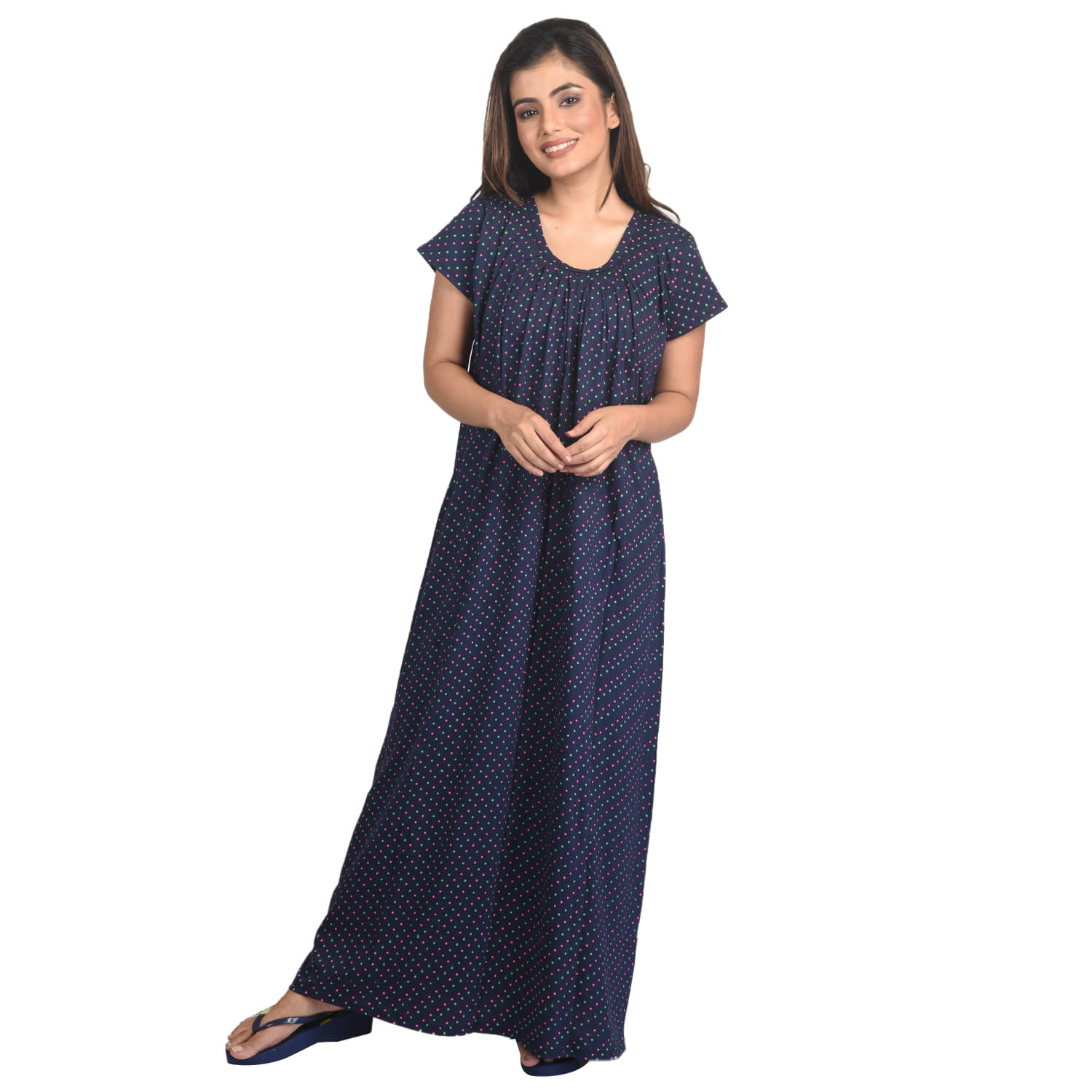     			PIYALI'S CREATION WOMEN'S Cotton Nighty & Night Gowns - Blue