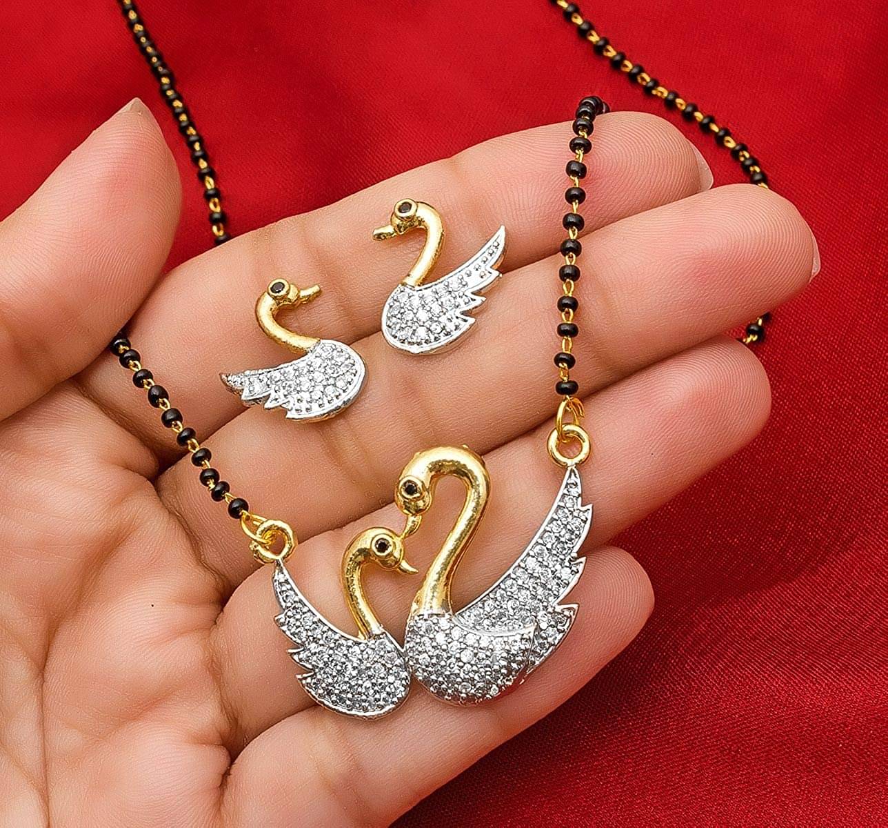 Sunhari Jewels - Golden Mangalsutra Set ( Pack of 1 ) Sunhari Jewels - Golden Mangalsutra Set ( Pack of 1 )
