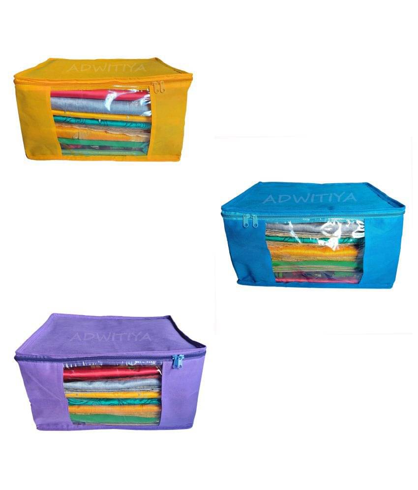     			ADWITIYA Multi Saree Covers - 3 Pcs