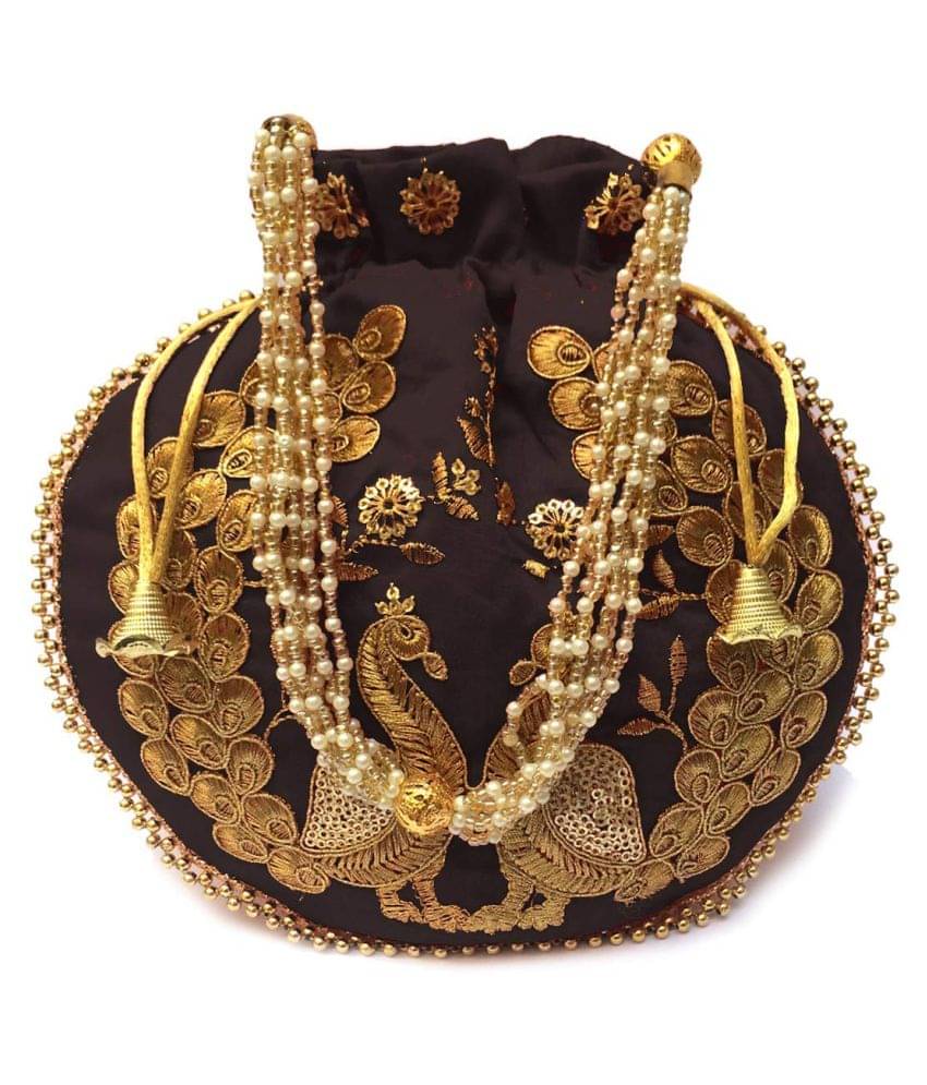     			Raj Handheld Silk Set of 1 ( Black )