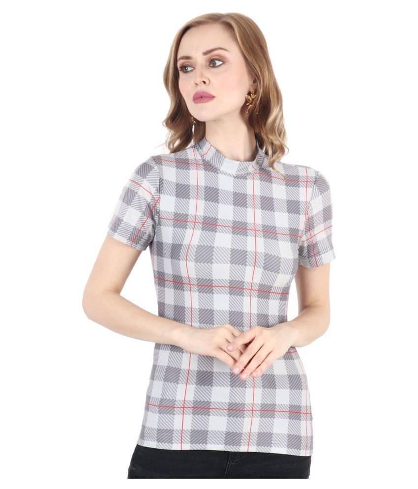 POPWINGS Women's Polyester Regular Top ( Multicolor ) POPWINGS Women's Polyester Regular Top ( Multicolor )