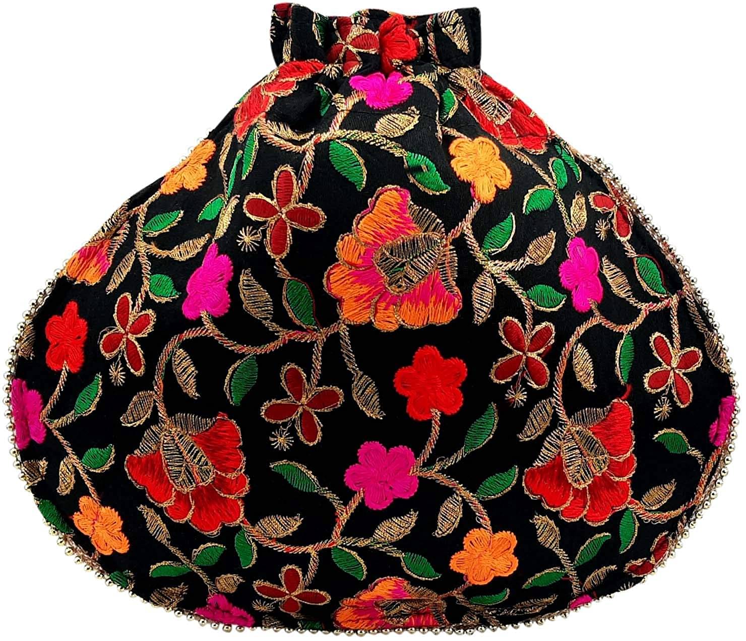     			Raj Black Silk Potli