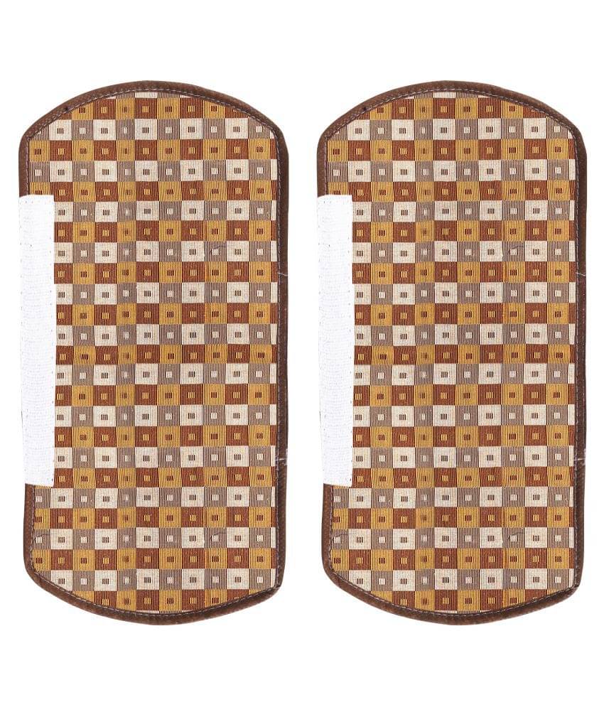E-Retailer Set of 2 Polyester Brown Fridge Handle Cover E-Retailer Set of 2 Polyester Brown Fridge Handle Cover