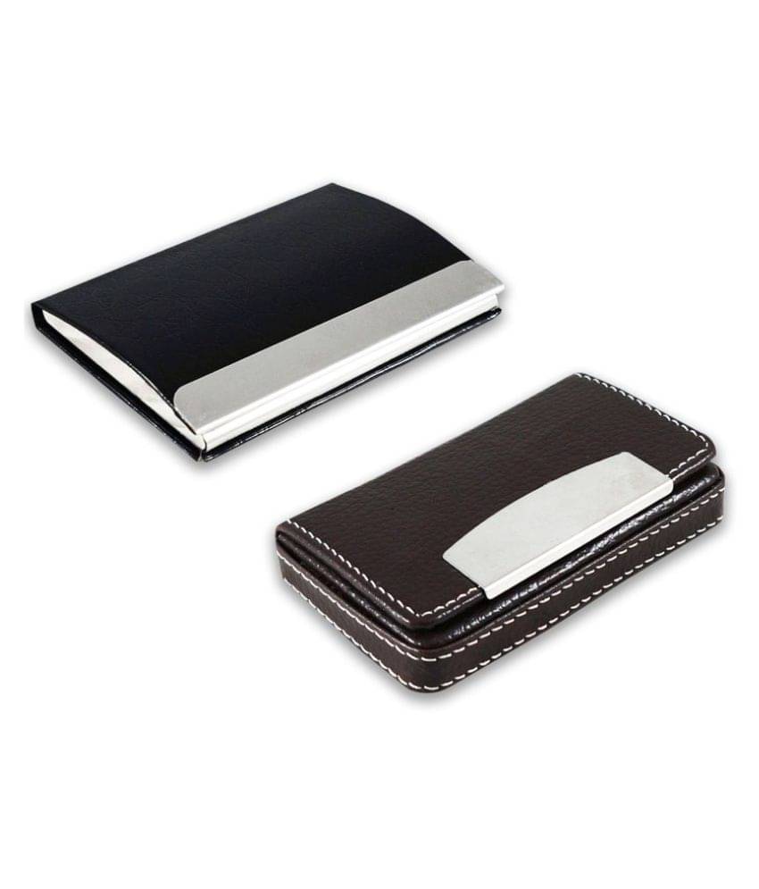 Multicolor Artificial Leather Professional Looking Debit/Credit/Business/Visiting Card Holders for Men and Women Set of 2 (upto 10 Cards Capacity) Multicolor Artificial Leather Professional Looking Debit/Credit/Business/Visiting Card Holders for Men and Women Set of 2 (upto 10 Cards Capacity)