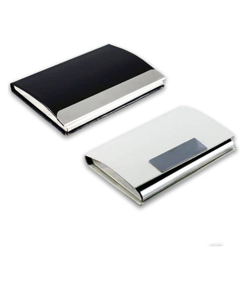 Multicolor Artificial Leather Professional Looking Debit/Credit/Business/Visiting Card Holders for Men and Women Set of 2 (upto 10 Cards Capacity) Multicolor Artificial Leather Professional Looking Debit/Credit/Business/Visiting Card Holders for Men and Women Set of 2 (upto 10 Cards Capacity)