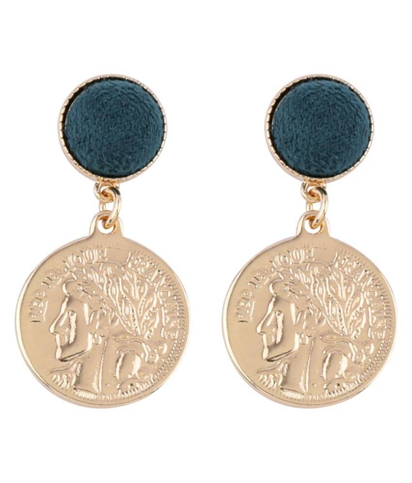     			SILVER SHINE Gold Plated Stylish Fancy Look Dangle Earring For Women Girl