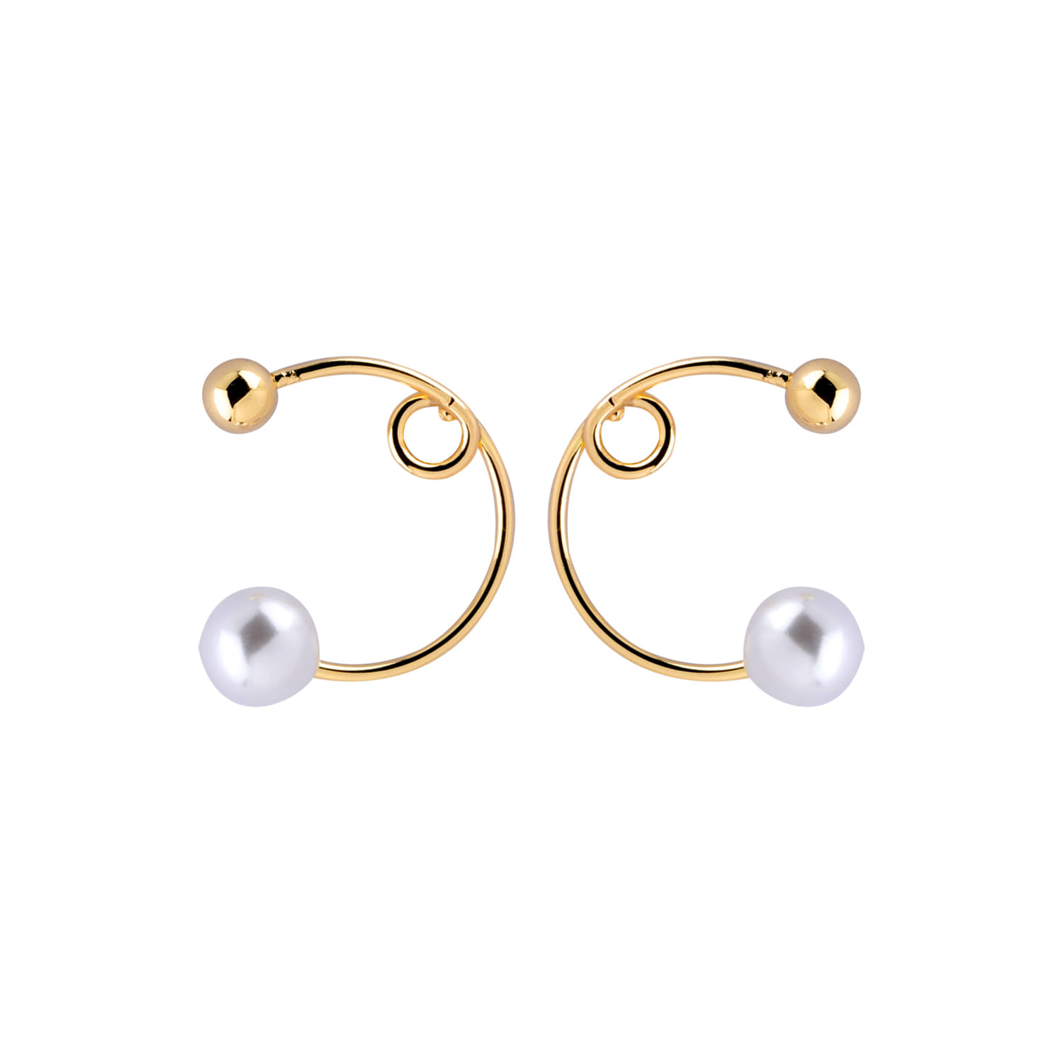     			SILVER SHINE Party Wear Antique Pearl Stud Earring For Women Girl