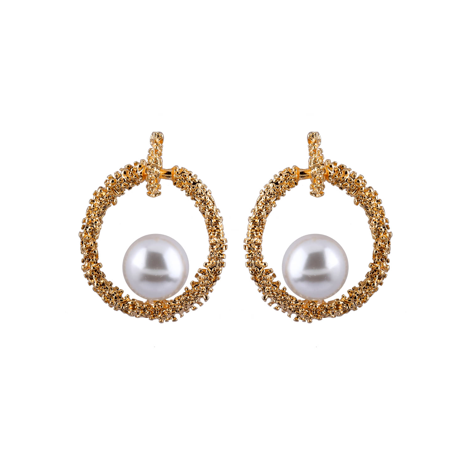     			SILVER SHINE Party Wear Charm Pearl Stud Earring For Women Girl