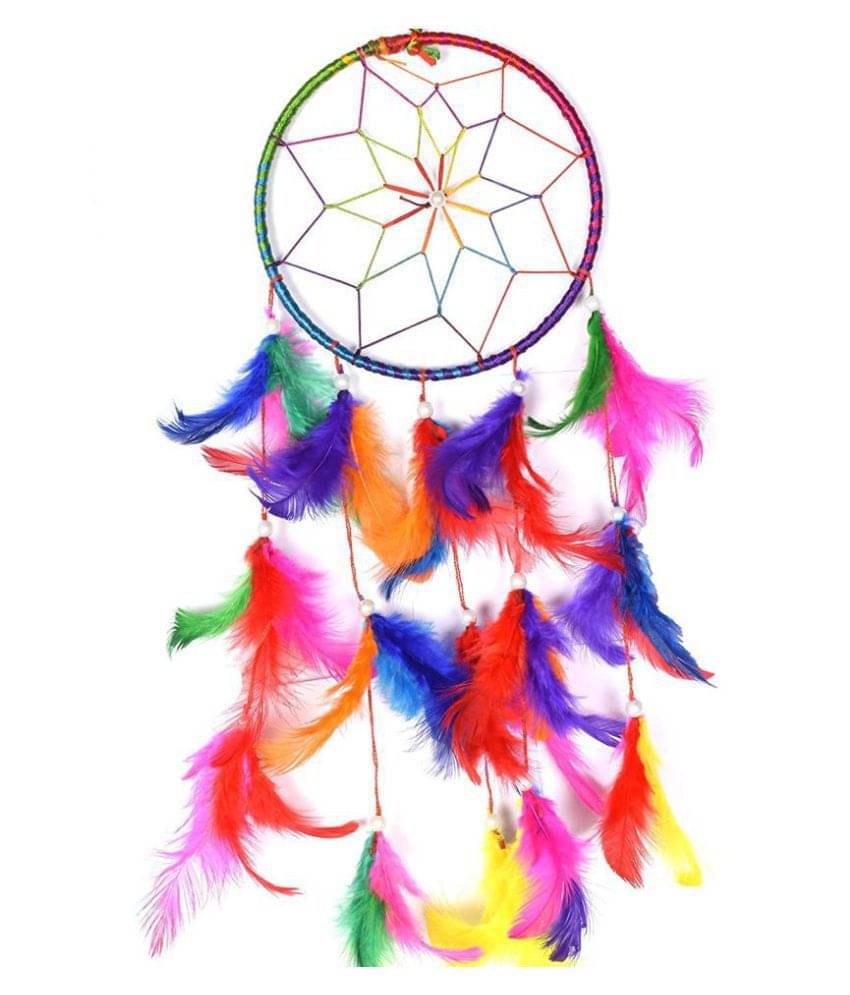 Sky Wonder Iron Multicolour Dream Catcher - Pack of 1 ( X cms )     			Sky Wonder Iron Multicolour Dream Catcher - Pack of 1 ( X cms )