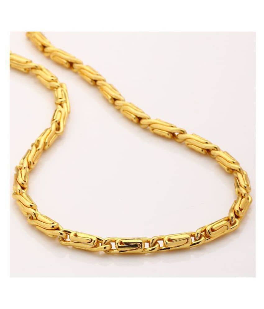 H M PRODUCT Gold Plated Chain ( Set of 1 )