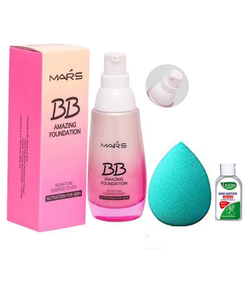 Adbeni Combo - BB Amazing Foundation With Beauty Blender, (GC1383) Makeup Kit Pack of 3 125 Adbeni Combo - BB Amazing Foundation With Beauty Blender, (GC1383) Makeup Kit Pack of 3 125