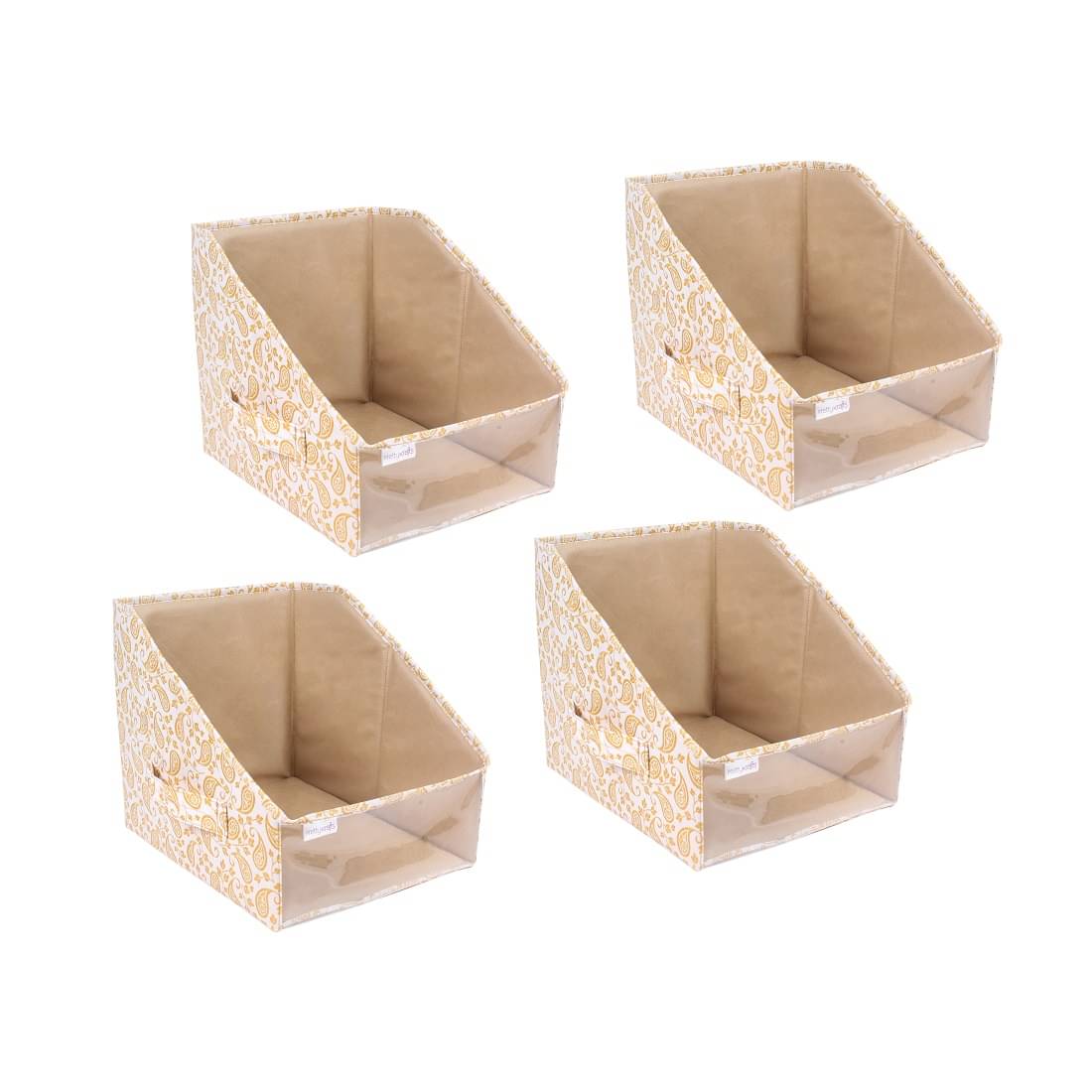     			PrettyKrafts Leggings stacker, Organiser for clothes, Leggings, T Shirts, Tops storage boxes, (Set of 4), Multi