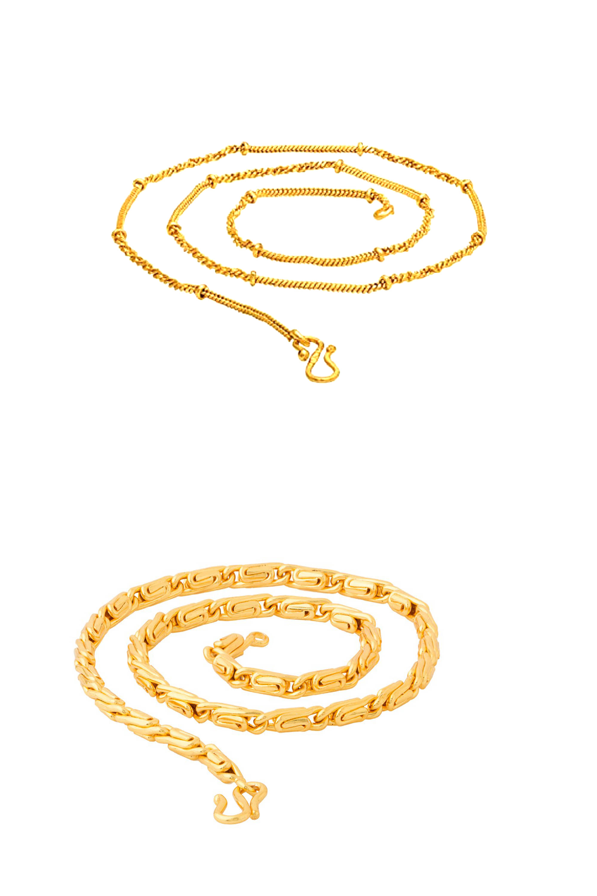 shankhraj mall Gold Plated Chains Combo ( Set of 1 )