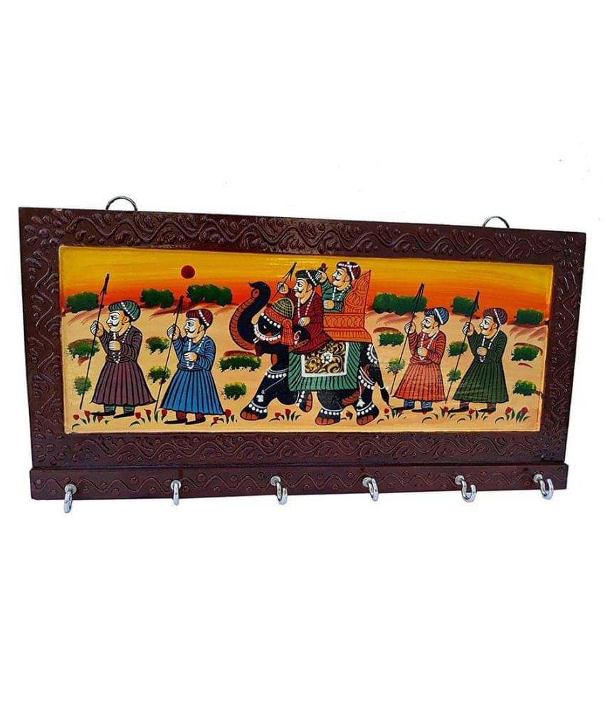 Vivan Creation Multicolour Wood Handicraft Showpiece - Pack of 1 Vivan Creation Multicolour Wood Handicraft Showpiece - Pack of 1