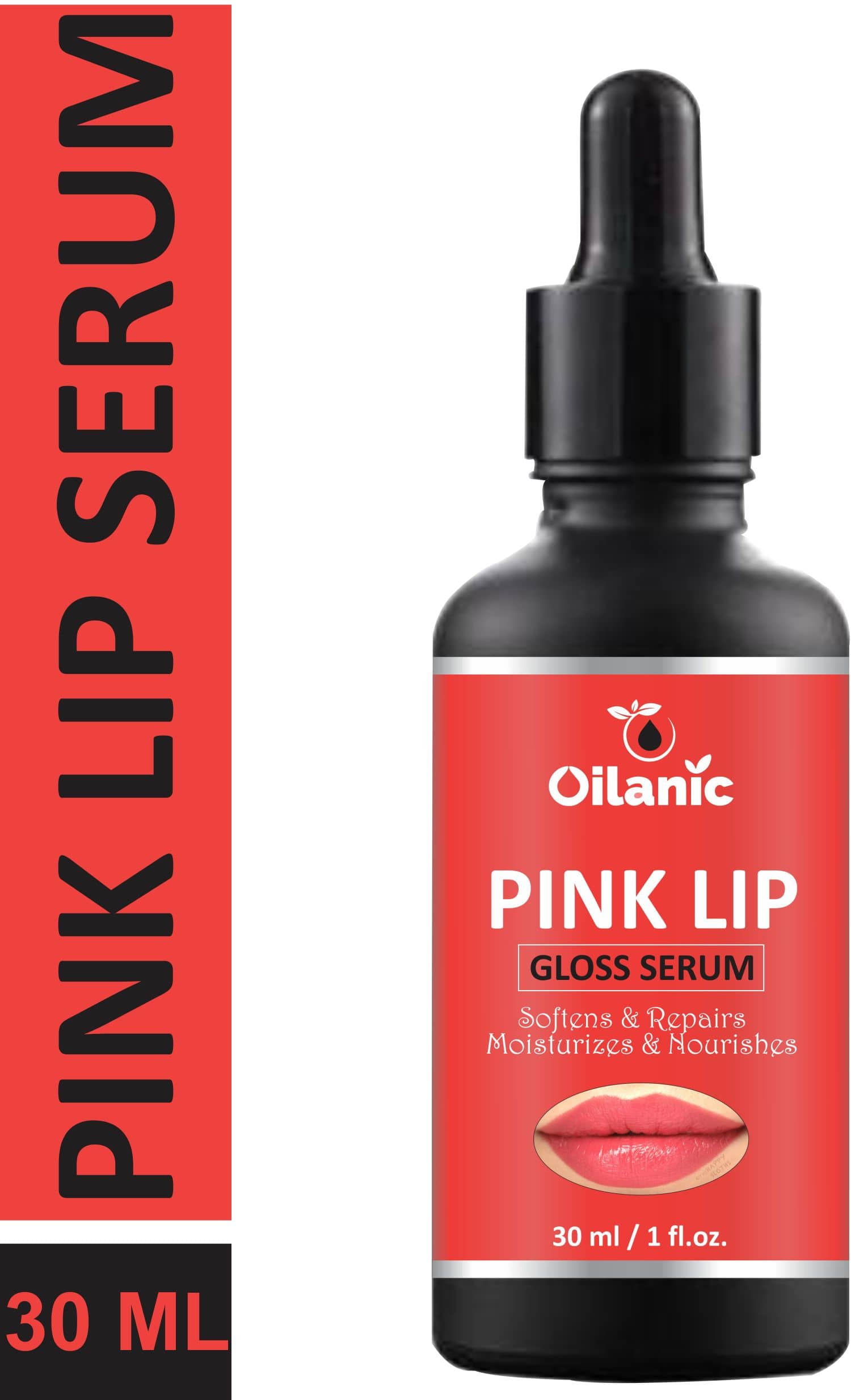 Oilanic  Premium Pink Lip Gloss Serum   For Soft and Natural Pink Lips Face Serum 30 mL